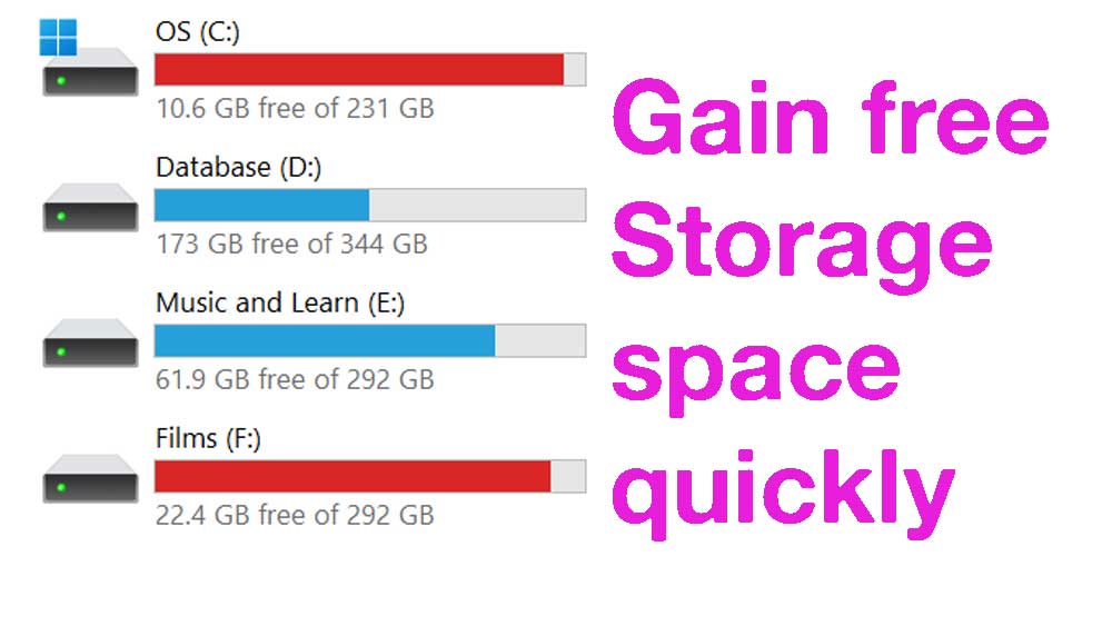 Gain free storage space quickly