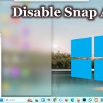 how to disable Snap Assist feature of Windows